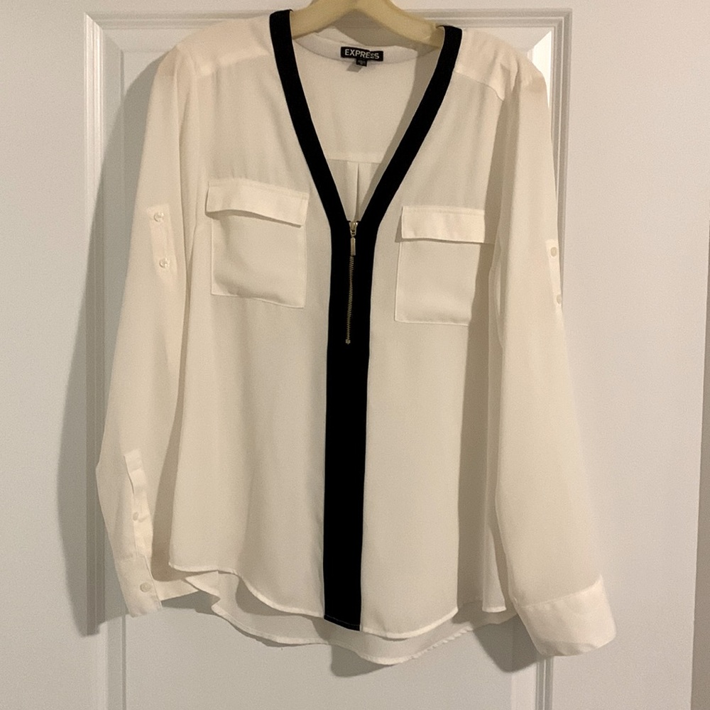 Express Long Sleeve Off white shirt